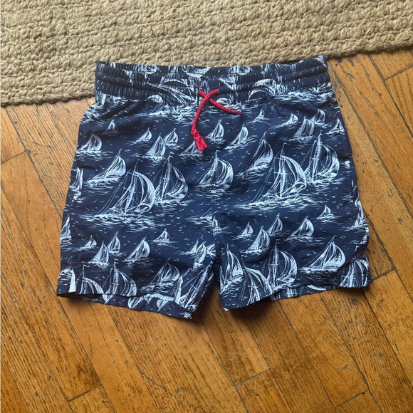 The Beaufort Bonnet Company Nautical Print Swim Shorts sz:12 - Picture 1 of 7